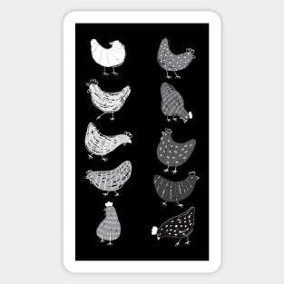 Chicken Themed Value Scale for Art Teacher Artist Sticker